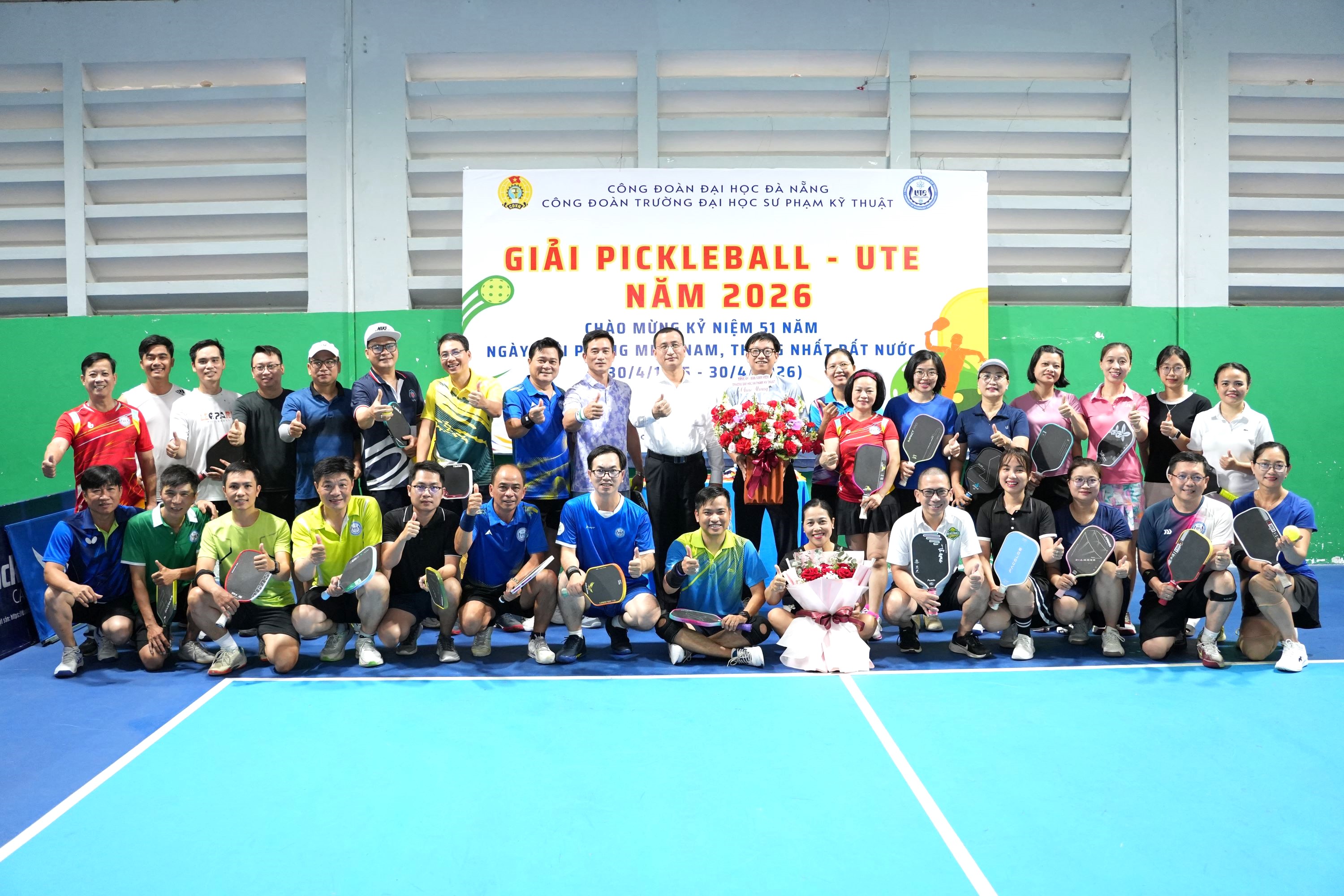 Sôi nổi Giải Pickleball - UTE năm 2026 chào mừng kỷ niệm 51 năm Ngày Giải phóng miền Nam, thống nhất đất nước